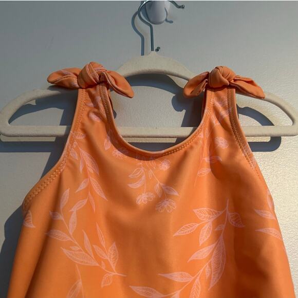 Eddie Bauer One-Piece Swimsuit & Terry Cover-Up Set, Orange, 24 Months - Picture 7 of 9